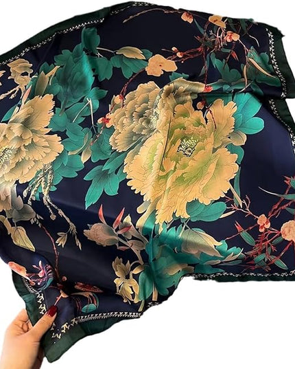 Headscarf Large Square Scarf 35" Fashion Scarves Silk Feeling Hair Wrapping Scarfs Hairscarf BA16
