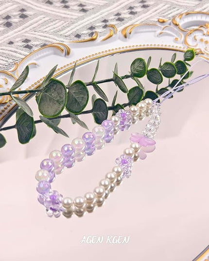 Phone Charms Cute Beaded Phone Lanyard Wrist Strap Aesthetic CellPhone Keychain Cute PhoneCharms for Women