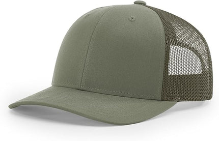 Richardson 112 Trucker Hat - Premium Adjustable Snapback Hat - Structured Six Panel Richardson Blank Caps
