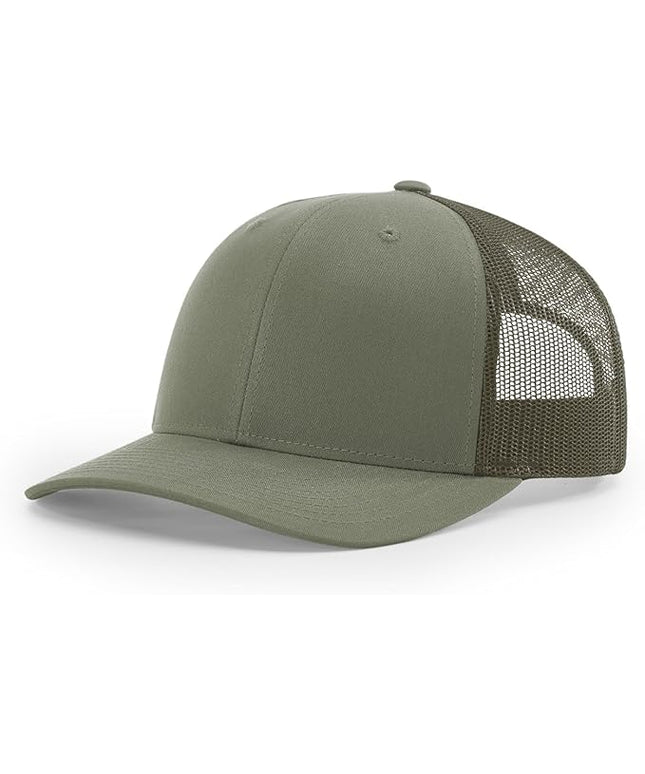 Richardson 112 Trucker Hat - Premium Adjustable Snapback Hat - Structured Six Panel Richardson Blank Caps