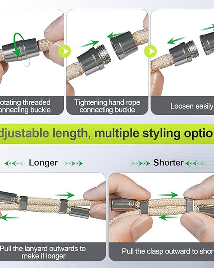 Phone Lanyard & Phone Wrist Strap, 3 in 1 Adjustable Anti Theft Phone Strap for Travel Hiking Cycling Climbing