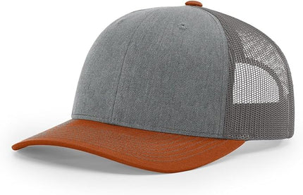 Richardson 112 Trucker Hat - Premium Adjustable Snapback Hat - Structured Six Panel Richardson Blank Caps