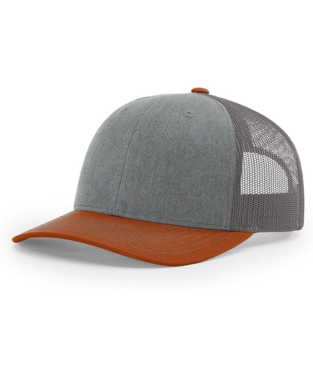 Richardson 112 Trucker Hat - Premium Adjustable Snapback Hat - Structured Six Panel Richardson Blank Caps
