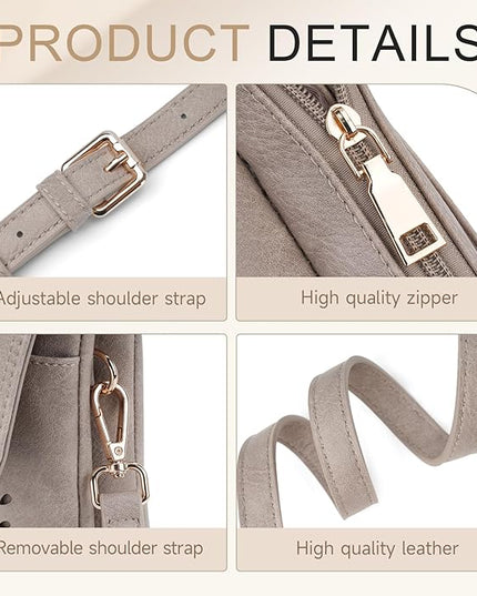 APHISON Small Crossbody Bags for Women Trendy, Leather Phone Wallet Purses Handbags Card Slots with Adjustable Strap