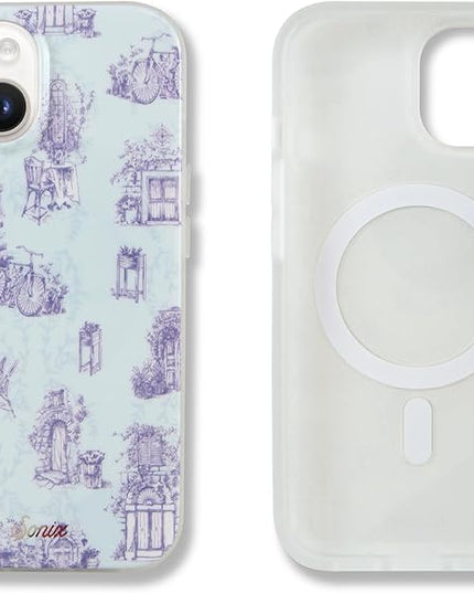 Sonix Protective Phone Case for iPhone 15, 14, 13 | Compatible with MagSafe | 10ft Drop Tested | Bleu Toile
