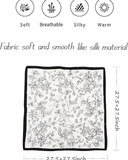 Satin Bandanas Head Scarf For Women Hair Scarves Accessories Lightweight Fashion Wrap Neck Silk Sleeping Headscarf