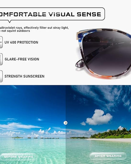 Trendy Cat Eye Sunglasses for Women Fashion Cateye UV400 Protection Glasses CL22017