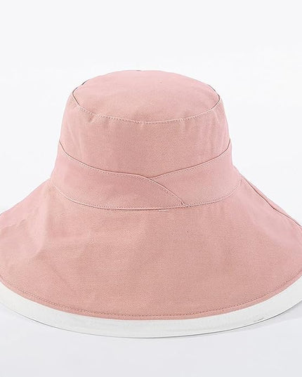 HUAMULAN Women Summer Sun Hat Wide Brim Wired Edge Floral Beach Bucket Hats Reversible Foldable Travel UV Protection Lady Hat