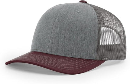 Richardson 112 Trucker Hat - Premium Adjustable Snapback Hat - Structured Six Panel Richardson Blank Caps