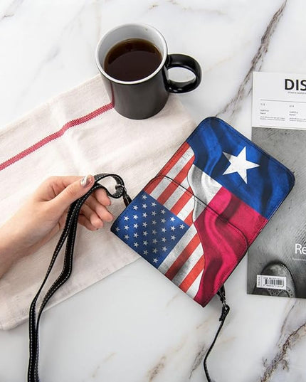 America Flag Texas Flag Small Crossbody Bag Is A Shoulder Bag Designed For Women And Girls Cell Phone Crossbody Wallet Purses With Card Slots Adjustable Strap
