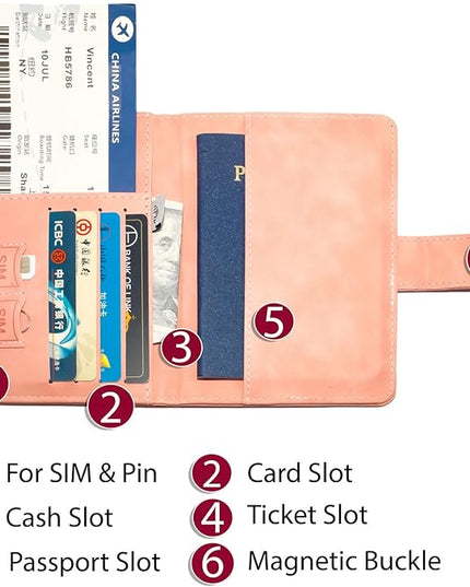 Passport Holder for Travel Essentials, 2 Pack Rfid Passport Cover for Women Men