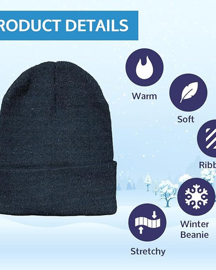 Yacht & Smith Case Pack of 240 Pieces Wholesale Bulk Winter Thermal Beanies Skull Caps, Thermal Gloves Unisex