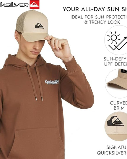 Quiksilver Men's Premium Cotton Adjustable Snap Back Logo Baseball Cap