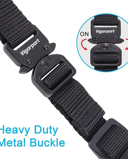 Vigorport Utility Straps Quick Release Nylon Backpack Accessory Bag Strap,Adjustable for Hiking,Travel,Outdoor Sports-4 Pack (Black-Metal Buckle, 0.75''W-40''L)