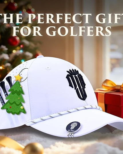 NJF Golf™ Hat Men - Breathable Mens Golf Hats, Adjustable Rope Snapback Cap, Convenient Cap with Tee Holder