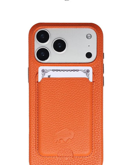 BLACKBROOK Leather Wallet for MagSafe, Duke Slim Full Grain Leather Card Holder, Holds up to 3 Cards, RFID Protection & Easy Access