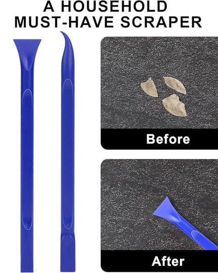 Car Crevice Cleaning Tool, 9 Pieces No-Scratch Plastic Scraper Tool for Tight Spaces, Multi-Use Small Paint Scraper Tool Sticker Remover for Kitchen, Crevices, Food, Paint, Labels, Oil Stains, Dirt