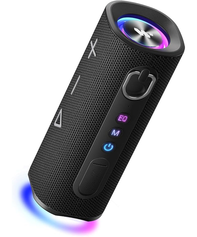 MIATONE Bluetooth Speaker 40W BT 6.0 Outdoor Portable Bluetooth Speakers with 3 EQ,Deep Bass,24H Playtime TWS,IPX7 Waterproof Shower Speakers Bluetooth Wireless Portable Speaker for Party/Beach-Black