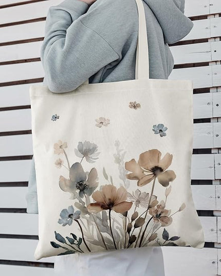 Horaldaily Canvas Tote Bag,Reusable Shoulder Tote Bag for Women Lady Casual Vacation, Shopping, Work, Gym