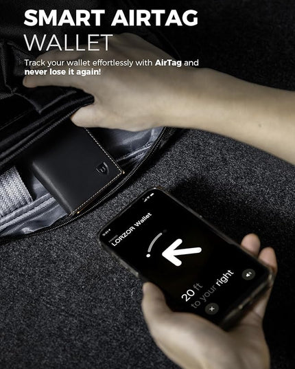 LORZOR Minimalist Wallet for Men with Credit Card Holder, Finest Full Grain Leather, Pop up Smart Wallet, Trifold Slim Wallet, RFID Blocking, Front Pocket, ID Window (Black/Yellow Black)