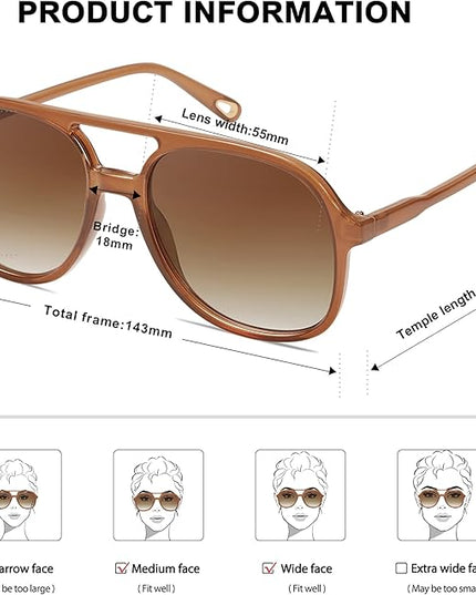 SOJOS Retro Polarized Aviator Sunglasses Womens Mens Classic 70s 80s Vintage Trendy Square Aviators SJ2174