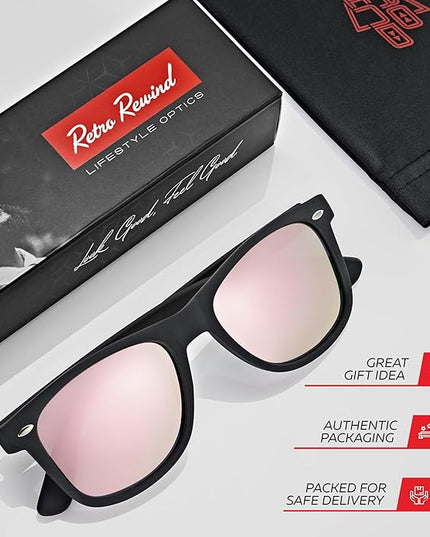 Retro Rewind Polarized Sunglasses for Men and Women - UV Protection Classic Sun Glasses