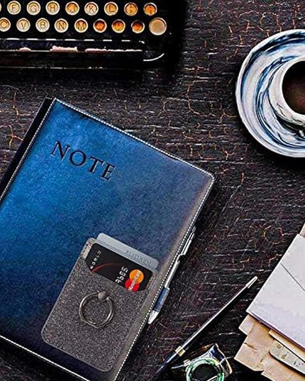 BIAJIYA Phone Card Holder RFID Leather Wallet Credit Adhesive Cell Case Stick-on Card Holder for Women and Men Back of Phone for Most of Smartphones