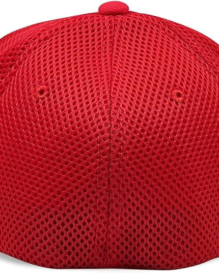 [2 Pack] Hybrid Stretch-Fitted Trucker Cap, Baseball Cap with Air Mesh