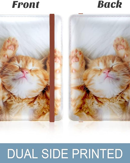 Passport Holder for Travel Essentials, Passport Wallet Cover Case for Travel Must Haves Accessories, Passport Book Holders for Women and Men, Cute Cat