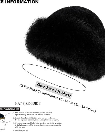 3 Pieces Women’s Faux Fur Bucket Hat Winter Warm Plush Furry Hat – Soft Fluffy Cold Weather Hat for Outdoor Travel