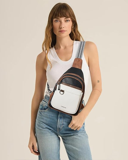 7L Sling Bag for Women Men Vegan Leather Crossbody Bags Fanny Pack Purse Backpack Over Shoulder Bag Travel Anti Theft
