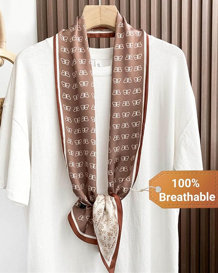 Dailyacc Hair Scarf for Women Fashion Silky Satin Headscarf Wrap Breathable Lightweight Neck Scarves For Handbag