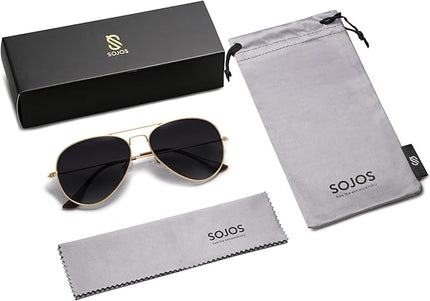 SOJOS Classic Aviator Polarized Sunglasses for Men Women Vintage Retro Style