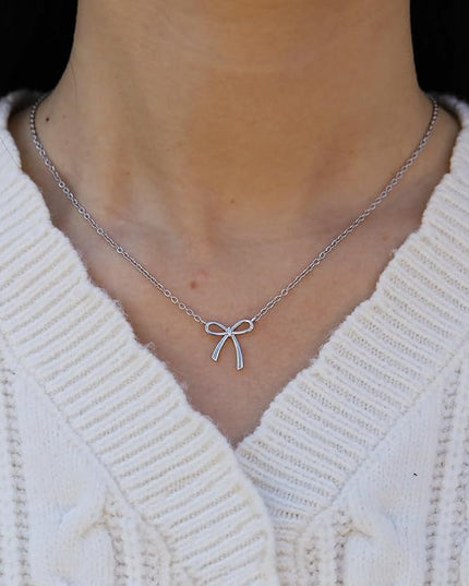 Baydurcan Pendant Necklace for Women Evil Eye Ankh Bow Necklace for Friends Sister Birthday Just Because Christmas Gifts