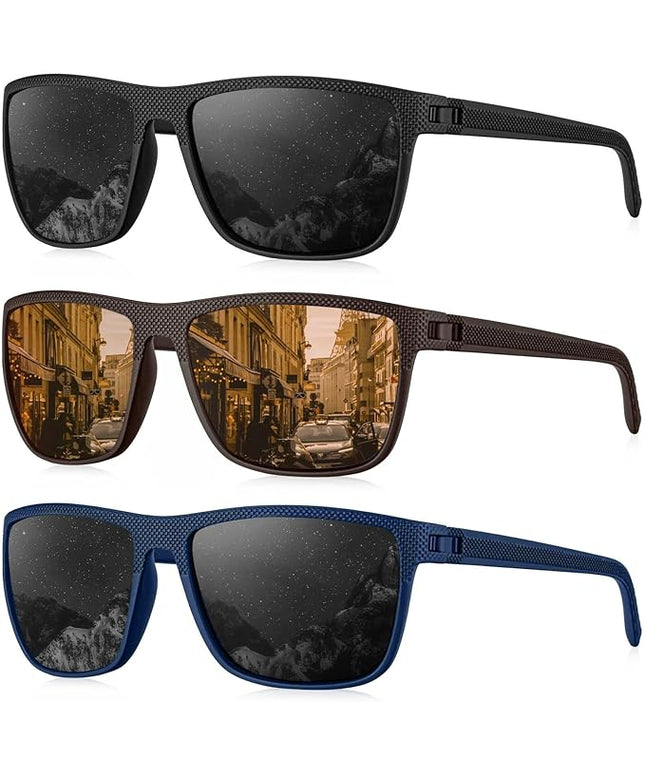 KALIYADI Polarized Sunglasses for Men, Lightweight Sun Glasses with UV Protection for Driving Fishing Golf