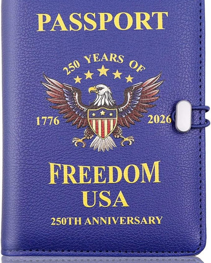 Melsbrinna Premium Leather Passport Holder Covers Case, Waterproof Rfid Blocking Travel Wallet Passport Holder with Pen Holder, Cute Passport Book for Women/Men