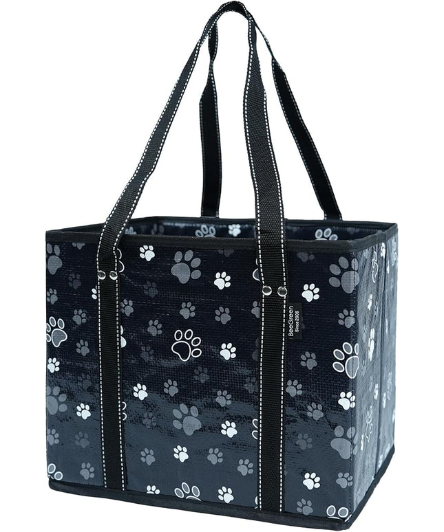 BeeGreen Large Waterproof Reusable Bags Christmas Heavy Duty Shopping Tote for Groceries Pool Gift with Webbing Handles