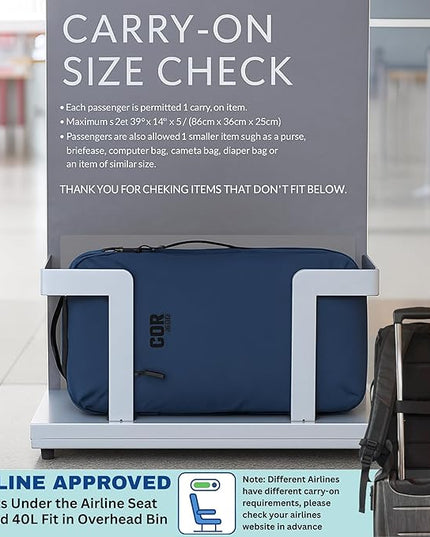 COR Surf Carry On Travel Laptop Backpack with Secret Passport Pockets | Daypack Business Weekender Luggage Backpack for Men and Women | The Island Hopper (28L, Pink)