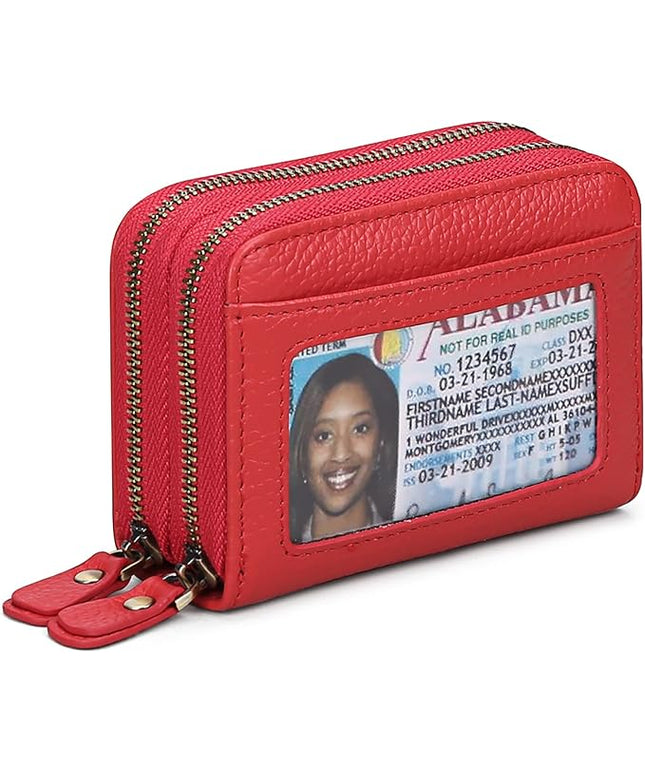 GOIACII Small Genuine Leather Wallet for Women, RFID Blocking Credit Card Holder Wallet