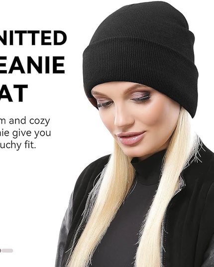 OZERO Winter Beanie Daily Hat - Thermal Polar Fleece Ski Stocking Skull Cap for Men and Women