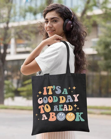 AUSVKAI Canvas Tote Bag Aesthetic for Women, Cute Cloth Cotton Bags for College Shopping Beach Grocery and Trendy Gifts