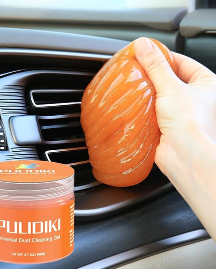 PULIDIKI Car Cleaning Gel Car Putty Car Cleaning Kit Car Interior Cleaner Slime Car Cleaning Supplies Auto Detailing Tools Car Accessories Car Gifts for Women Men Keyboard Cleaner Orange
