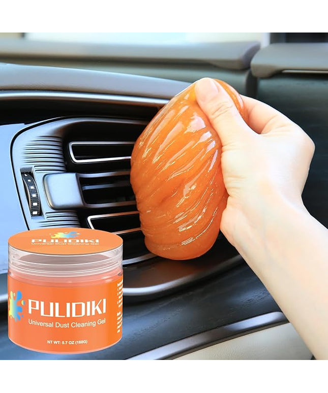 PULIDIKI Car Cleaning Gel Car Putty Car Cleaning Kit Car Interior Cleaner Slime Car Cleaning Supplies Auto Detailing Tools Car Accessories Car Gifts for Women Men Keyboard Cleaner Orange