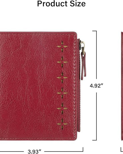 Lavemi Ultra Thin Small Compact Leather Womens Girls Wallets RFID Blocking Credit Card Holder for Women
