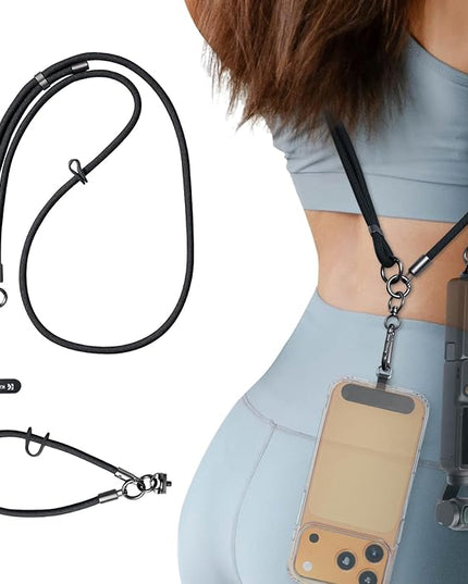 K&F CONCEPT 2-in-1 Phone Lanyard Crossbody with 1/4" Screw, Adjustable Anti Theft Crossbody Strap Compatible for DJI Osmo