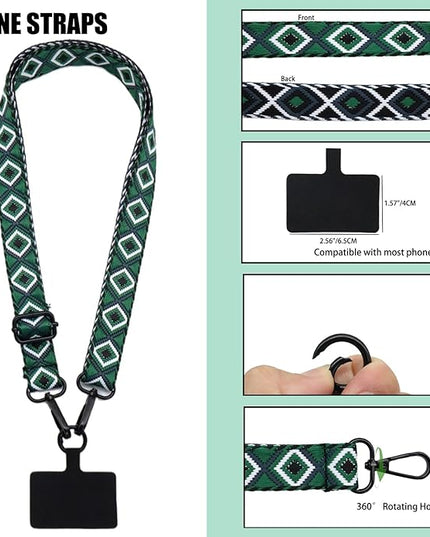 LEMEDE Adjustable Phone Lanyard - Phone Wristlet & Crossbody Phone Strap, Versatile for ID, Camera，Key straps(1" Width)
