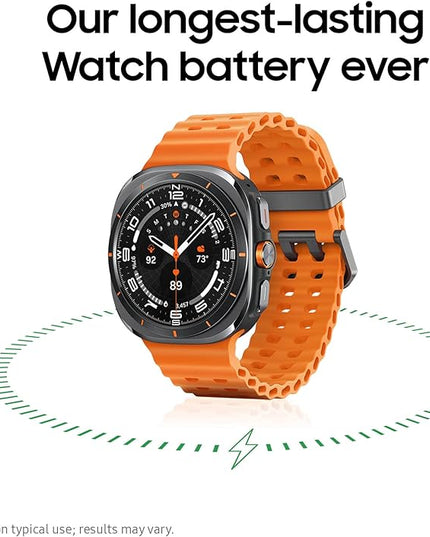 Samsung Galaxy Watch Ultra (2025) 47mm LTE Smartwatch, Titanium Casing, Advanced Sleep Coaching, Running Coach, Energy Score, Heart Rate Tracking, GPS, Titanium Silver [US Version, 2 Yr Warranty]
