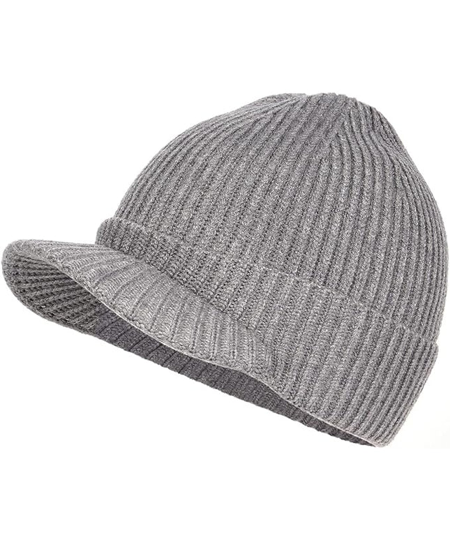 Zylioo Oversize Beanie Hats, XXL Big Size Ribbed Knit Cuffed Winter Hat for Cold Weather, Warm Skull Watch Cap