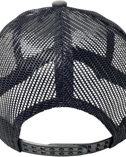 Classic Solid Color Mesh Trucker Hat - Adjustable Snapback Cap for Men & Women - Casual & Sporty Style
