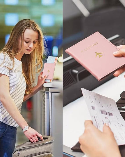 Sizobi Leather Passport Holder Covers Case, Passport Holder for Travel Women, International Travel Must Haves Travel Accessories for Women Men, Cruise Ship Essentials, Passport Book Travel Gifts